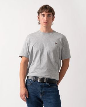 Paul Smith Ps Regular Fit Cotton Zebra Logo T-Shirt - Grey