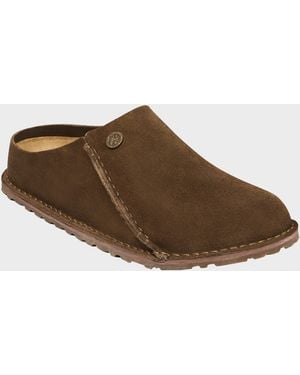 Birkenstock Zermatt Premium Suede Leather Clogs - Brown