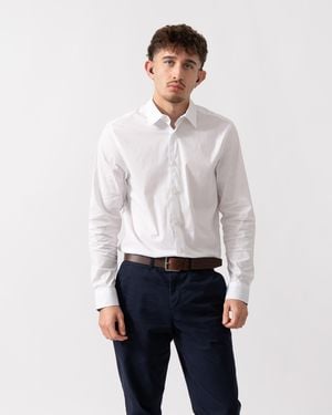 Ted Baker Baxters Long Sleeve Slim Stretch Shirt - White