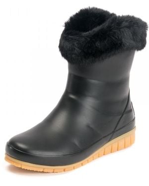 Joules Chilton Short Padded Wellington Boots - Black