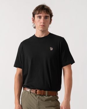 Paul Smith Ps Regular Fit Zebra Logo T-Shirt M2R-011R-Wzebra - Black