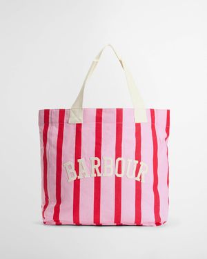Barbour Emily Stripe Tote Bag - Pink