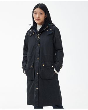 Barbour Long Cannich Wax Jacket - Blue