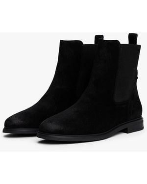 Tommy Hilfiger Flag Suede Chelsea Boots - Black
