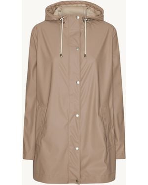 Ilse Jacobsen Rain Short Rubberised Raincoat - Natural