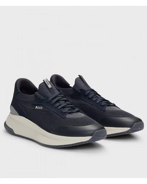 BOSS Ttnm Evo Trainers With Knitted Uppers Nos - Blue
