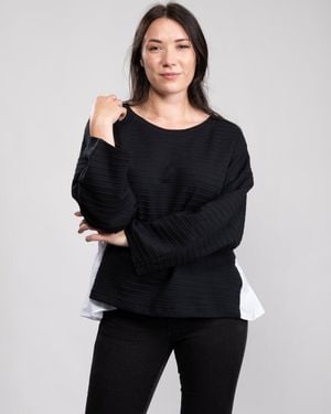 French Connection Fredia Jersey Scoop Pleat Back Size: S - Black