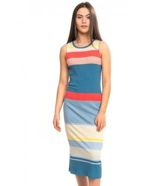 BOSS Striped Bodycon Dress - Blue
