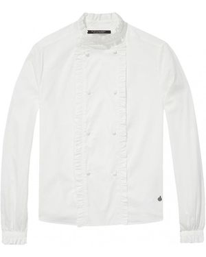 Maison Scotch Double Breasted Shirt - White