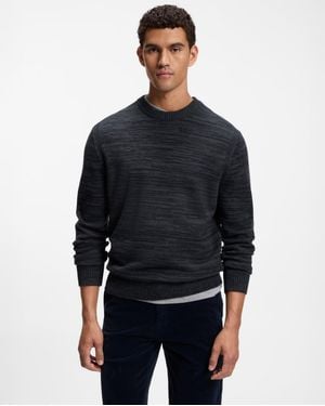 A/W 26 Boss Aperoso Mouliné-Knit Jumper - Black