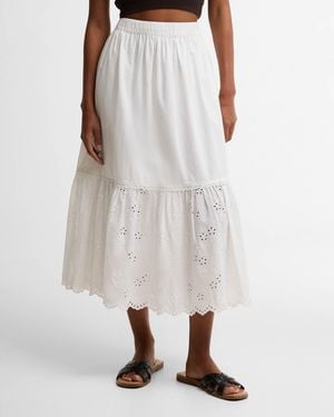 Barbour Avebury Midi Skirt - White