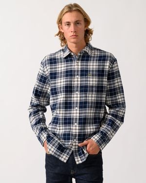 Lacoste Casual Flannel Long Sleeve Shirt - Blue