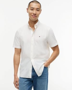 Tommy Hilfiger Gmd Poplin Short Sleeve Shirt - White