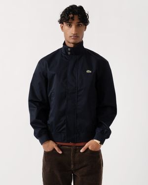 Lacoste Lightweight Water-Repellent Twill Harrington Jacket - Blue