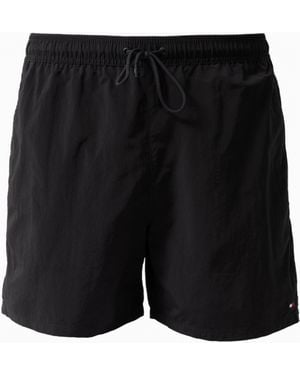 Tommy Hilfiger Solid Drawstring Swimming Shorts - Black