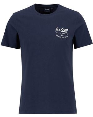 Barbour Script Graphic T-Shirt - Blue