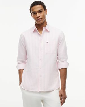 Tommy Hilfiger Heritage Oxford Long Sleeve Striped Shirt - White