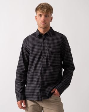 Belstaff Scale Long Sleeve Check Shirt - Black