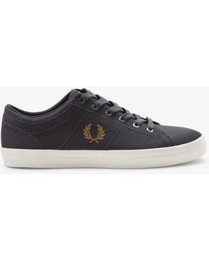 Fred Perry Baseline Twill Trainers Warm V51 in Blue for Men Lyst Canada