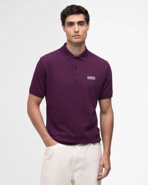 Barbour Essential Short Sleeve Polo - Purple
