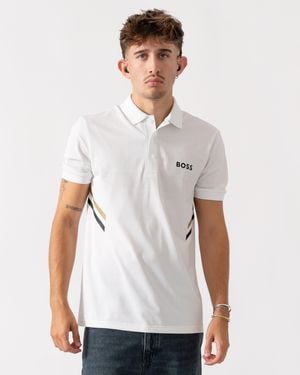 BOSS Paule Toc Polo Shirt - White