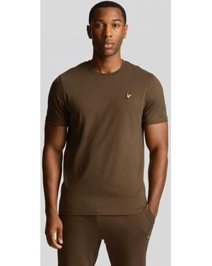 Lyle & Scott Plain T-Shirt Ts400Vog Size: L - Brown