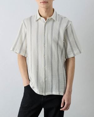 Oliver Sweeney Somerton Striped Linen Shirt - Grey