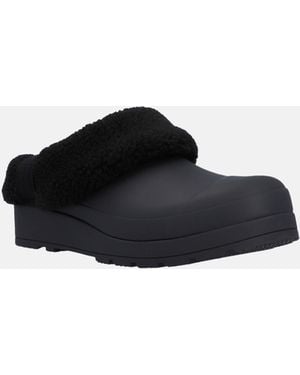 HUNTER Play Shearling Insulated Clog - Black