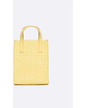 Ted Baker Gatocon Mini Croc Icon Bag - Yellow