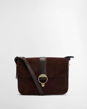 Barbour Rosa Suede & Leather Crossbody Bag - Brown
