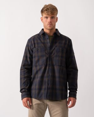 Belstaff Outpost Flannel Shirt - Blue