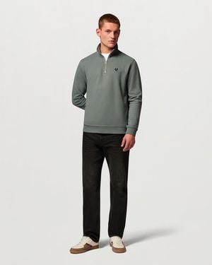 Belstaff Logo Quarter Zip Sweatshirt - Grey
