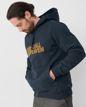 Fjallraven Logo Hoodie Size: M - Blue
