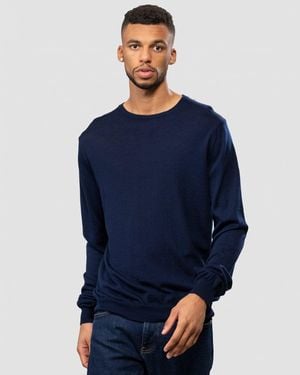 Oliver Sweeney Camber Crew Neck Sweater Size: L - Blue