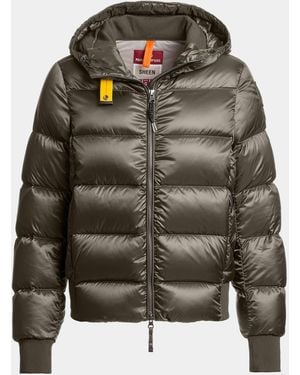 Parajumpers Mariah Hooded Down Bomber Jacket - Green