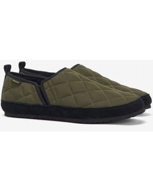 Barbour Hall Quilted Slippers - Green