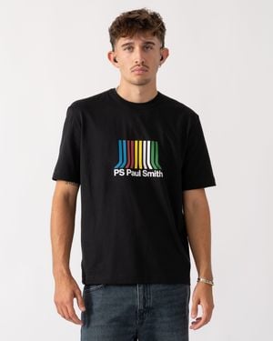 Paul Smith Ps Casual Fit Short Sleeve Ps Stripe T-Shirt - Black
