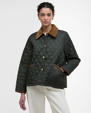 Barbour Icons Cropped Liddesdale Quilted Jacket - Black