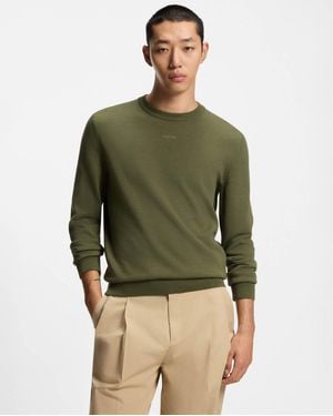 HUGO San Cassius-C2 Crew Neck Jumper - Green