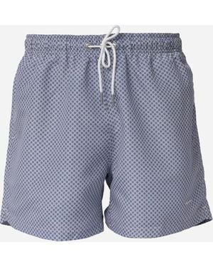 GANT Micro Print Swim Shorts - Blue