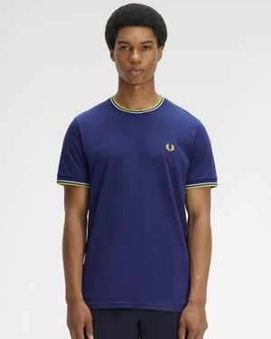 Fred Perry Twin Tipped T-Shirt - Blue