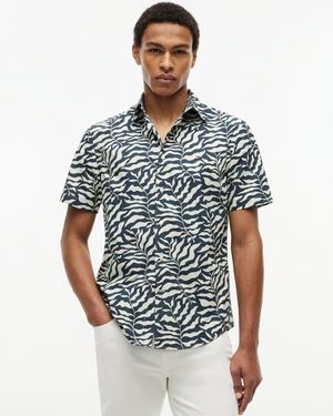 Tommy Hilfiger Regular Fit Paper Touch Short Sleeve Shirt - Blue