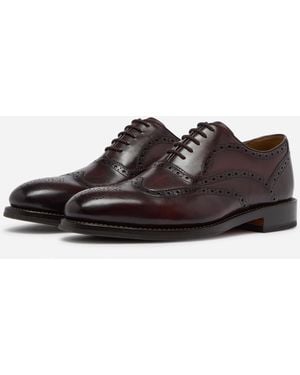 Oliver Sweeney Hunstanton Hand Antiqued Calf Leather Oxford Shoes - Brown
