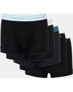Calvin Klein 5-Pack Cotton Trunks - Black