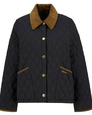 Barbour Icons Cropped Liddesdale Quilted Jacket - Black