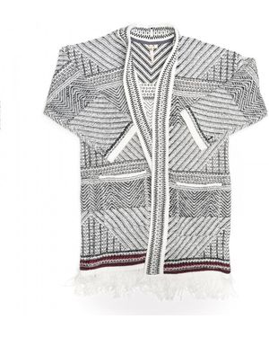 White Stuff Tribe Pattern Cardi Aw17 - Grey