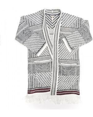 White Stuff Tribe Pattern Cardi Aw17 - Grey