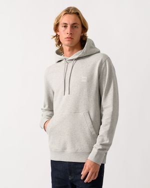 BOSS Wetalk Pullover Hoodie With Logo Patch - Grey