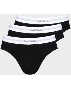 Paul Smith 3-Pack Band Briefs - Black