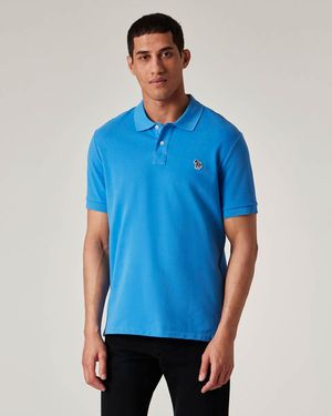 Paul Smith Ps Regular Fit Short Sleeve Zebra Polo Shirt - Blue